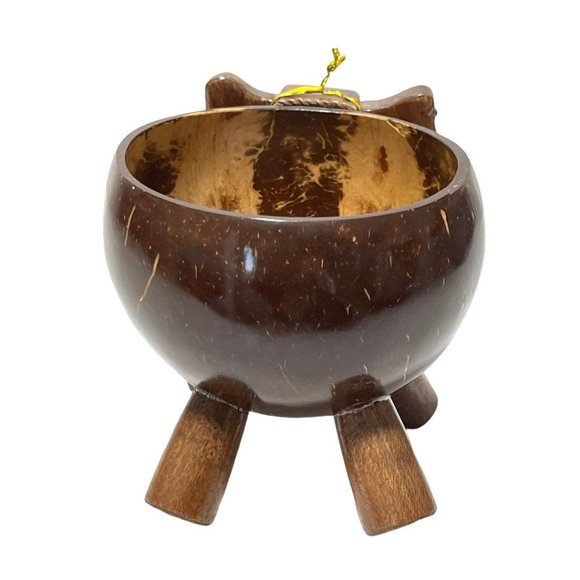 Hand Carved Wooden Elephant Bowl - Picture 4 of 12